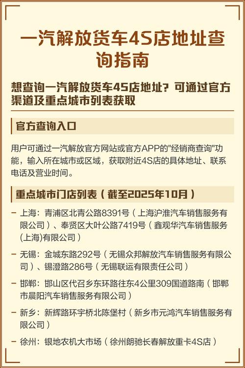 一汽4s店地址查询,一汽汽车地址