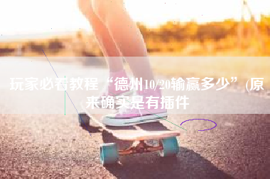 玩家必看教程“德州10/20输赢多少”(原来确实是有插件