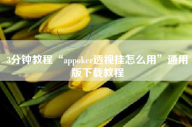 3分钟教程“appoker透视挂怎么用	”通用版下载教程