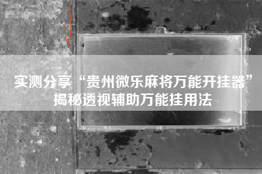 实测分享“贵州微乐麻将万能开挂器”揭秘透视辅助万能挂用法