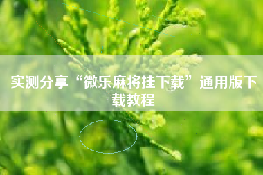 实测分享“微乐麻将挂下载”通用版下载教程