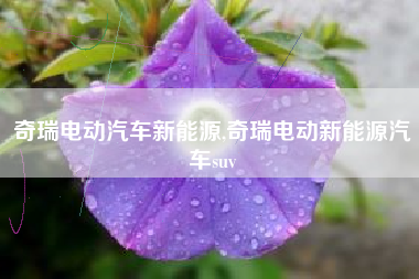 奇瑞电动汽车新能源,奇瑞电动新能源汽车suv