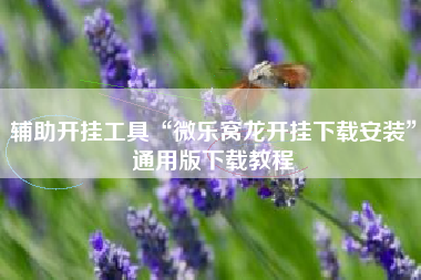 辅助开挂工具“微乐窝龙开挂下载安装	”通用版下载教程