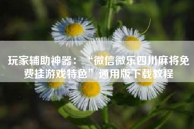 玩家辅助神器：“微信微乐四川麻将免费挂游戏特色”通用版下载教程