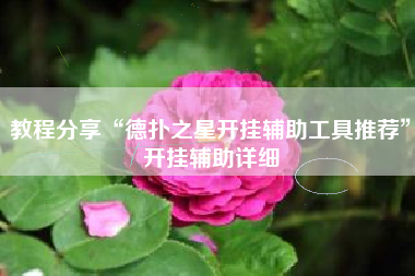 教程分享“德扑之星开挂辅助工具推荐”开挂辅助详细