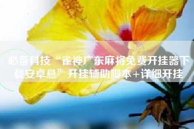 必备科技“雀神广东麻将免费开挂器下载安卓悬”开挂辅助脚本+详细开挂