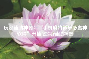 玩家辅助神器：“手机麻将微乐必赢神软件”开挂(透视)辅助神器