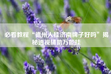 必看教程“德州人挂济南牌子好吗”揭秘透视辅助万能挂