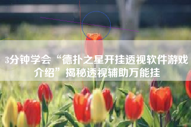 3分钟学会“德扑之星开挂透视软件游戏介绍”揭秘透视辅助万能挂