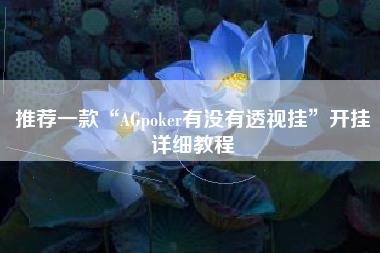 推荐一款“AGpoker有没有透视挂”开挂详细教程