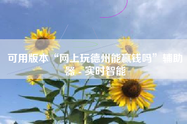 可用版本“网上玩德州能赢钱吗”辅助器 - 实时智能