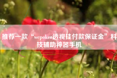 推荐一款“wepoker透视挂付款保证金	”科技辅助神器手机