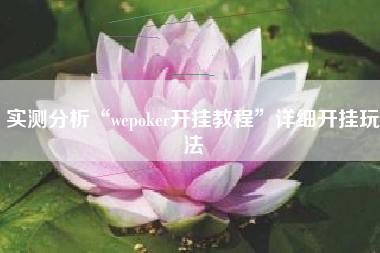 实测分析“wepoker开挂教程”详细开挂玩法