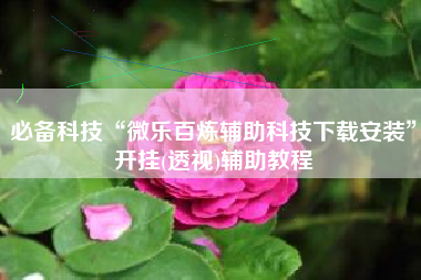 必备科技“微乐百炼辅助科技下载安装”开挂(透视)辅助教程