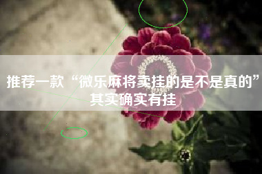 推荐一款“微乐麻将卖挂的是不是真的”其实确实有挂