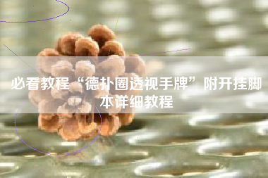 必看教程“德扑圈透视手牌	”附开挂脚本详细教程