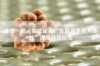 推荐一款“微信雀神广东麻将免费开挂器”详细开挂玩法