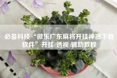 必备科技“微乐广东麻将开挂神器下载软件”开挂(透视)辅助教程