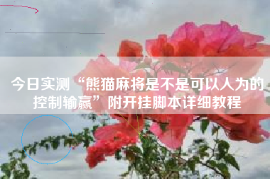 今日实测“熊猫麻将是不是可以人为的控制输赢”附开挂脚本详细教程