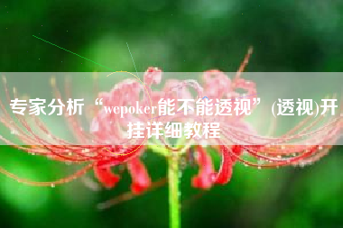 专家分析“wepoker能不能透视”(透视)开挂详细教程