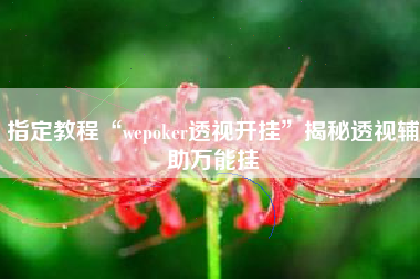 指定教程“wepoker透视开挂”揭秘透视辅助万能挂