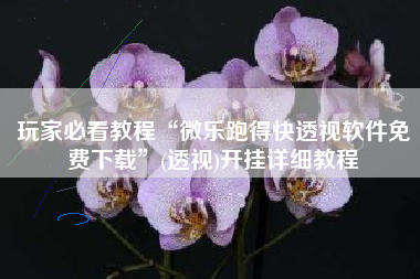 玩家必看教程“微乐跑得快透视软件免费下载	”(透视)开挂详细教程