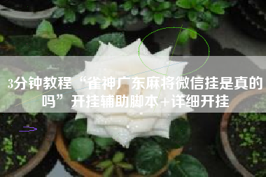 3分钟教程“雀神广东麻将微信挂是真的吗”开挂辅助脚本+详细开挂