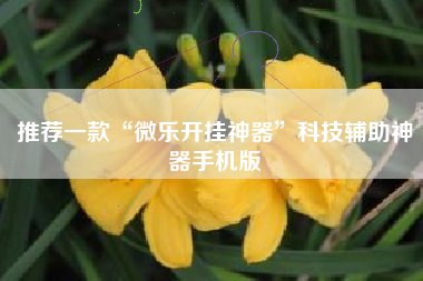推荐一款“微乐开挂神器”科技辅助神器手机版