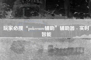 玩家必搜“pokernow辅助”辅助器 - 实时智能