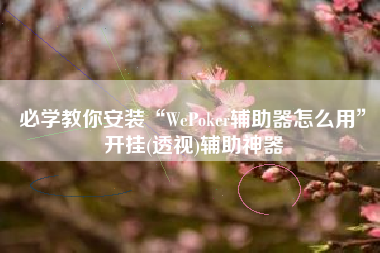必学教你安装“WePoker辅助器怎么用	”开挂(透视)辅助神器