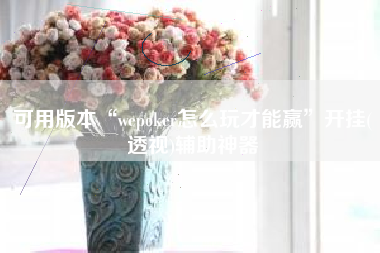 可用版本“wepoker怎么玩才能赢”开挂(透视)辅助神器