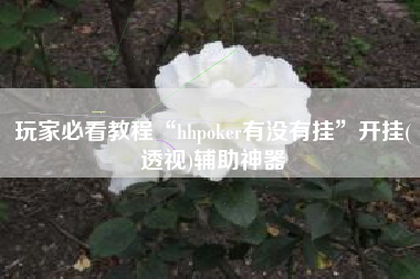 玩家必看教程“hhpoker有没有挂”开挂(透视)辅助神器