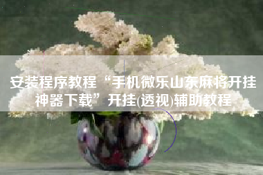 安装程序教程“手机微乐山东麻将开挂神器下载”开挂(透视)辅助教程