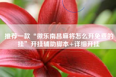 推荐一款“微乐南昌麻将怎么开免费的挂	”开挂辅助脚本+详细开挂