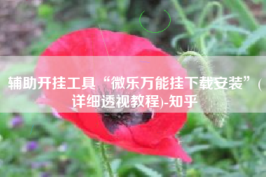 辅助开挂工具“微乐万能挂下载安装”(详细透视教程)-知乎