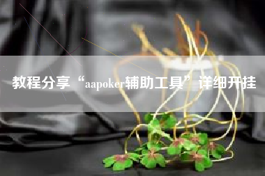 教程分享“aapoker辅助工具”详细开挂