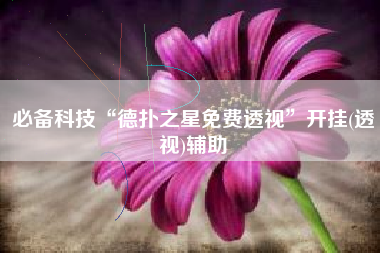 必备科技“德扑之星免费透视”开挂(透视)辅助