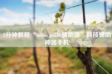 3分钟教程“sohoo poker辅助器	”科技辅助神器手机
