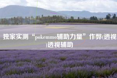 独家实测“pokemmo辅助力量	”作弊(透视)透视辅助
