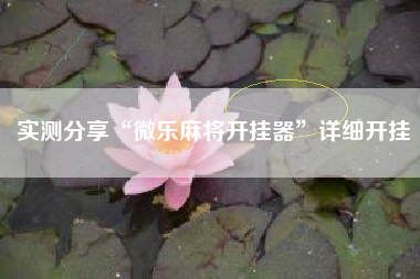 实测分享“微乐麻将开挂器”详细开挂