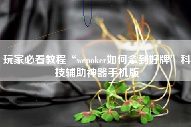 玩家必看教程“wepoker如何拿到好牌”科技辅助神器手机版