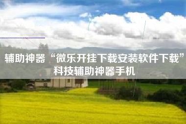 辅助神器“微乐开挂下载安装软件下载”科技辅助神器手机