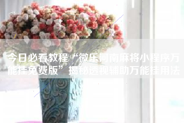 今日必看教程“微乐河南麻将小程序万能挂免费版	”揭秘透视辅助万能挂用法