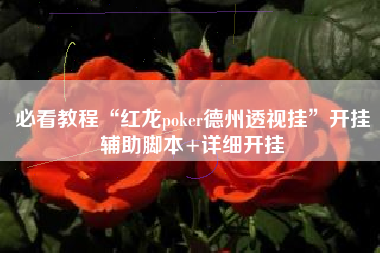 必看教程“红龙poker德州透视挂”开挂辅助脚本+详细开挂
