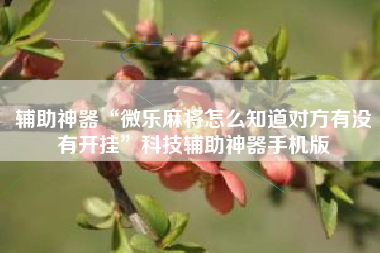 辅助神器“微乐麻将怎么知道对方有没有开挂	”科技辅助神器手机版