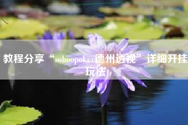 教程分享“sohoopoker德州透视	”详细开挂玩法