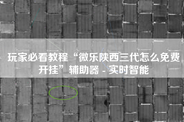 玩家必看教程“微乐陕西三代怎么免费开挂”辅助器 - 实时智能