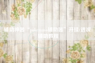 辅助神器“pokemmo辅助器”开挂(透视)辅助教程