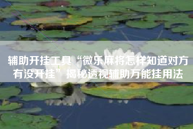 辅助开挂工具“微乐麻将怎样知道对方有没开挂”揭秘透视辅助万能挂用法