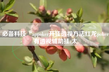 必备科技“appoker开挂透视方法红龙poker有透视辅助挂(太